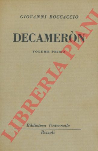 BOCCACCIO Giovanni - - Decameron.