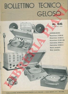 Geloso - - Bollettino tecnico Geloso n 66.