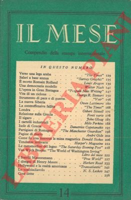 - - Il mese. Compendio della stampa internazionale.