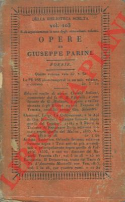 PARINI Giuseppe - - Opere.