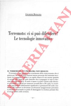 BONACINA Giuseppe - - Terremoto: ci si pu difendere? Le tecnologie innovative.