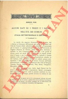 PINI Enrico - - Alcuni dati sui prezzi e i salari nell'et dei comuni (Italia settentrionale e centrale)