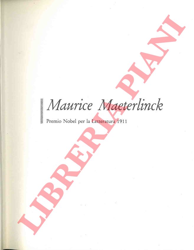 AHLSTROM G. - AF WIRSEN C. D. - BUISSON F. A. - - Maurice Maeterlinck.
