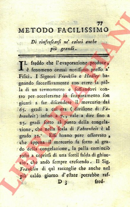 - - Metodo facilissimo di rinfrescarsi n calori anche pi grandi.
