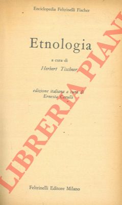 TISCHNER Herbert - - Etnologia. 