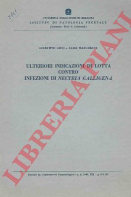 GOVI Gilberto - MARCHETTI Luigi - - Ulteriori indicazioni di lotta contro infezioni di Nectria galligena.