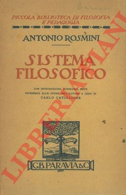 ROSMINI Antonio - - Sistema filosofico.