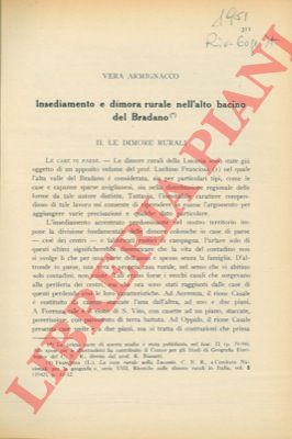 ARMIGNACCO Vera - - Insediamento e dimora rurale nell'alto bacino del Bradano. II. Le dimore rurali.