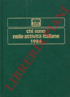- - Chi sono nelle attivit italiane 1986.