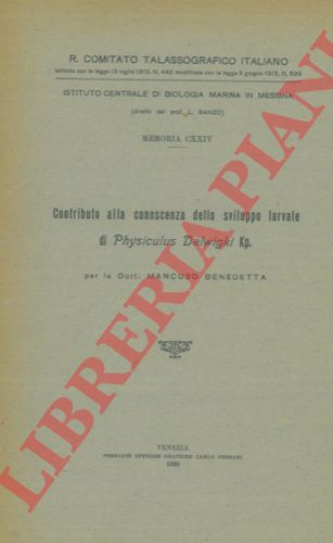 BENEDETTA Mancuso - - Contributo alla conoscenza dello sviluppo larvale di Physiculus dalwigki Kp.