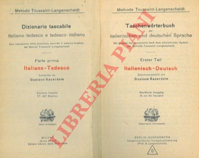 SACERDOTE Gustavo - - Dizionario tascabile italiano-tedesco e tedesco-italiano.