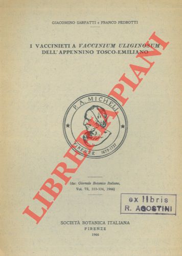 SARFATTI Giacomino - PEDROTTI Franco - - I vaccinieti a Vaccinum uliginosum dell'Appennino tosco-emiliano.