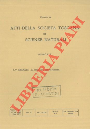 ARRIGONI P.V. - - La flora del Monte Ferrato.