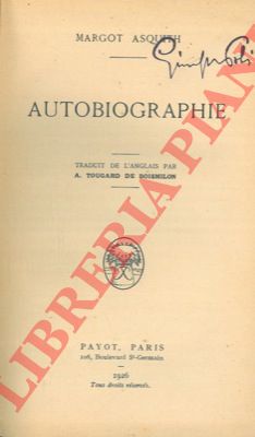 ASQUITH Margot - - Autobiographie.