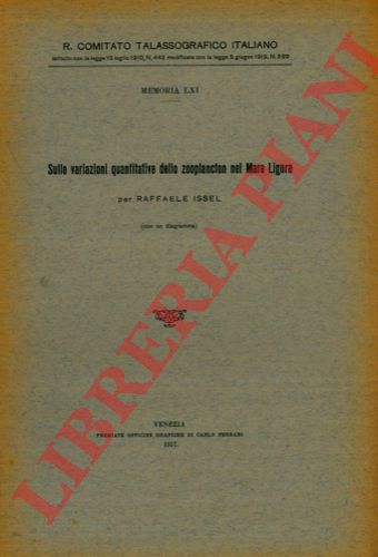 ISSEL Raffaele - - Sulle variazioni quantitative dello zooplancton nel Mare Ligure.