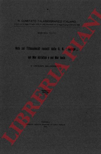 BALDASSERONI Vincenzo - - Nota sui Tifloscolecidi raccolti dalla R.N. 
