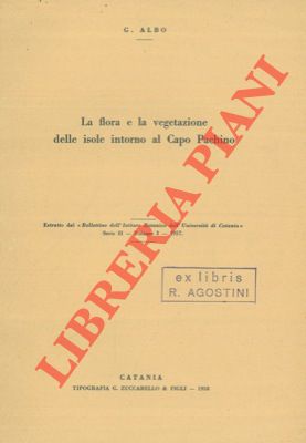 ALBO G. - - La flora e la vegetazione delle isole intorno al Capo Pachino.