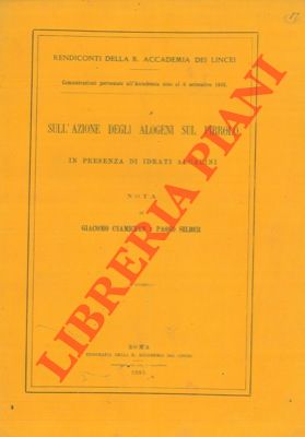 CIAMICIAN Giacomo - SILBER Paolo - - Sull'azione degli alogeni sul pirrolo in presenza di idrati alcalini.