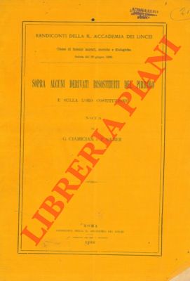CIAMICIAN Giacomo - SILBER Paolo - - Sopra alcuni derivati bisostituiti del pirrolo e sulla loro costituzione.