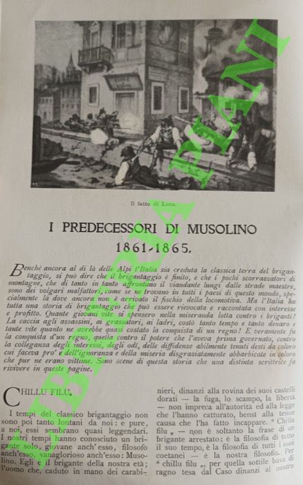 Donna Paola - - I predecessori di Musolino 1861 - 1865.