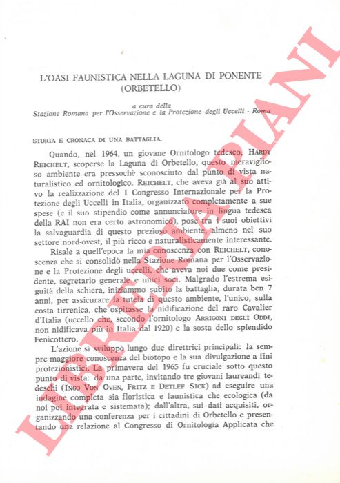 - - L'oasi faunistica nella Laguna di Ponente (Orbetello).