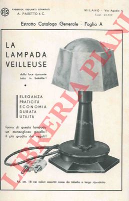 FIS.  Milano - - La lampada veilleuse. Estratto catalogo generale.