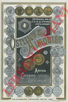 - - Illustrerad katalog ofver Ostlind e Almquists orgelharmonium med 