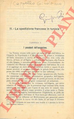 CAPPELLO Girolamo - - La spedizione francese in Tunisia.
