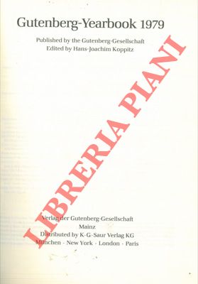 (KOPPITZ Hans-Joachim) - - Gutenberg-Yearbook 1979.