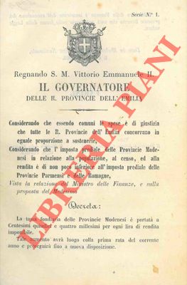 - - Atti del Governo dell' Emilia.