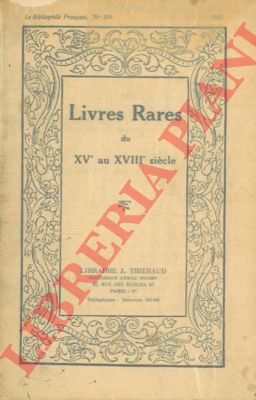 - - Livres rares du XVe au XVIIIe sicle. 