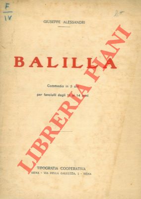 ALESSANDRI Giuseppe - - Balilla.