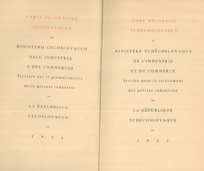 - - L'arte decorativa cecoslovacca.