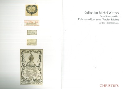 - - Reliures  dcor sous l'Ancien Rgime. Deux. partie de la Collection M. Wittock.