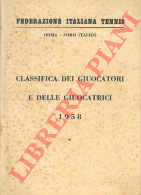 Federazione Italiana Tennis - - Classifiche federali 1958.
