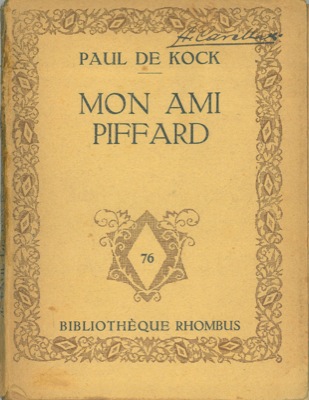 DE KOCK Paul - - Mon ami Piffard.