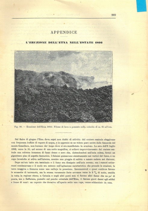 (STRAFFORELLO Gustavo) - - L'eruzione dell'Etna nell'estate 1892.