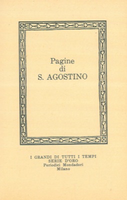 (MURGIA Adelaide) - - Pagine di S. Agostino.