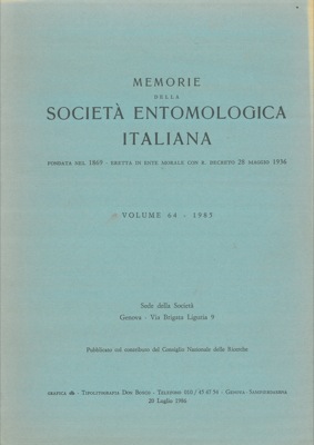 - - Memorie della Societ Entomolog