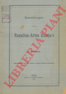 STIZENBERGER - - Bemerkungen zu den Ramalina - Arten Europa's.