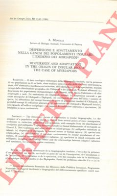 MINELLI Alessandro - - La biogeografia delle isole. Dispersione e adattamento nella genesi dei popolamenti insulari : l'esempio dei Miriapodi.