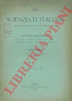 PUCCIONI Nello - - Gli scienziati italiani dall'inizio del Medio Evo ai nostri giorni. Ettore Regalia.