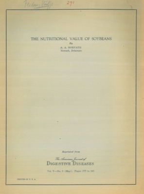 HORVATH A. A. - - The nutritional value of Soybeans.