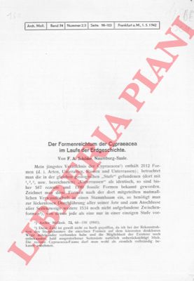SCHILDER F. A. - - Der Formenreichtum der Cypraeacea im Laufe der Erdgeschichte.
