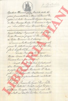 Ravaglia/Vicchi - - Compera di tre appezzamenti di terreno con casa posti nel Comune di Castal Fiumanese.