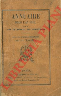 Bureau des Longitudes - - Annuaire pour l'an 1913.