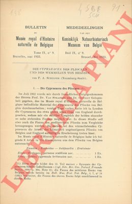 SCHILDER F. A. - - Die Cypraeacea des Pliocaen und des Wemmelien von Belgien.