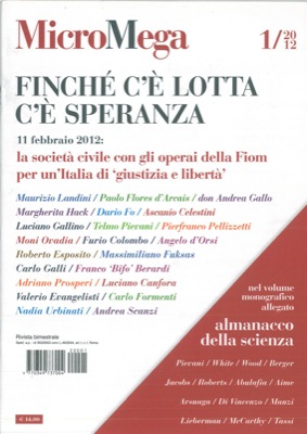 AA. VV. - - MicroMega 1/2012. Finch c' lotta c' speranza.