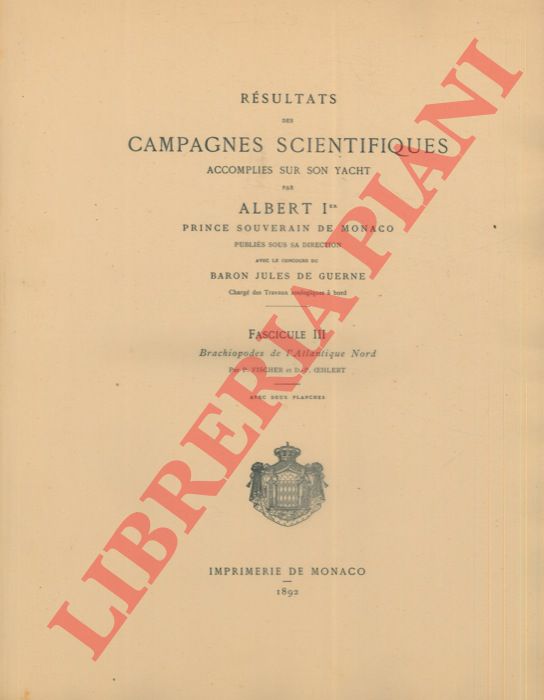 FISCHER P. - OEHLERT D.-P. - - Brachiopodes de l'Atlantique Nord. Fasc. III.