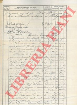 Nadalini - Tabbioni - - Espropriazione di terreni in Bologna denominati Beverara e Santa Viola con casa colonica detta Canaletto e Ravone da parte della ferrovia italiana